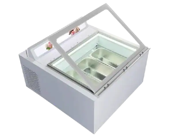 Vitrine réfrigérée de comptoir pour glaces – idéale pour food trucks et snacks
