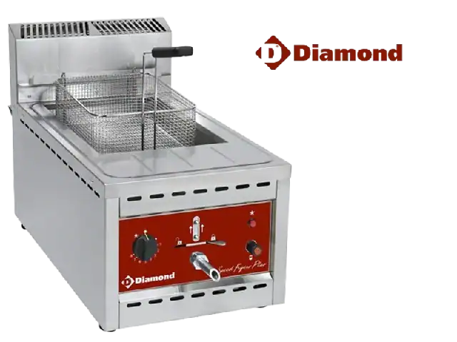 Doppel-Fritteuse für die Gastronomie – Modell Diamond mit Temperaturregler.