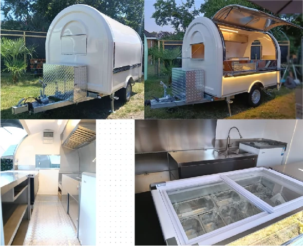 Food truck rétro modèle L , 2.8m de long ice cream